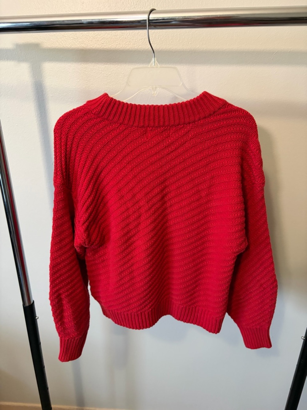 Universal Thread Bright Red Textured Crewneck Sweater - Picture 2 of 3